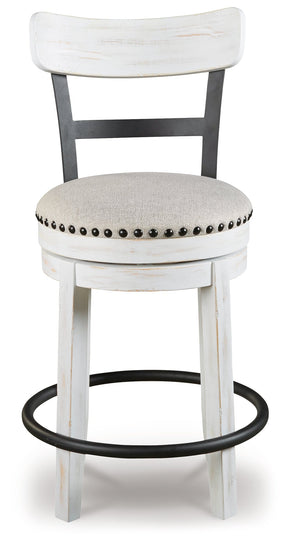 Valebeck White Counter Height Bar Chair - Ornate Home