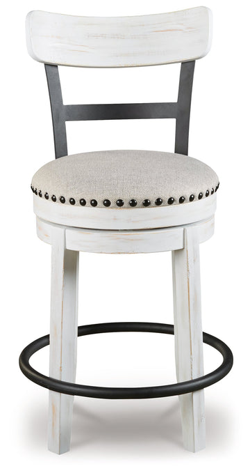 Valebeck White Counter Height Bar Chair - Ornate Home