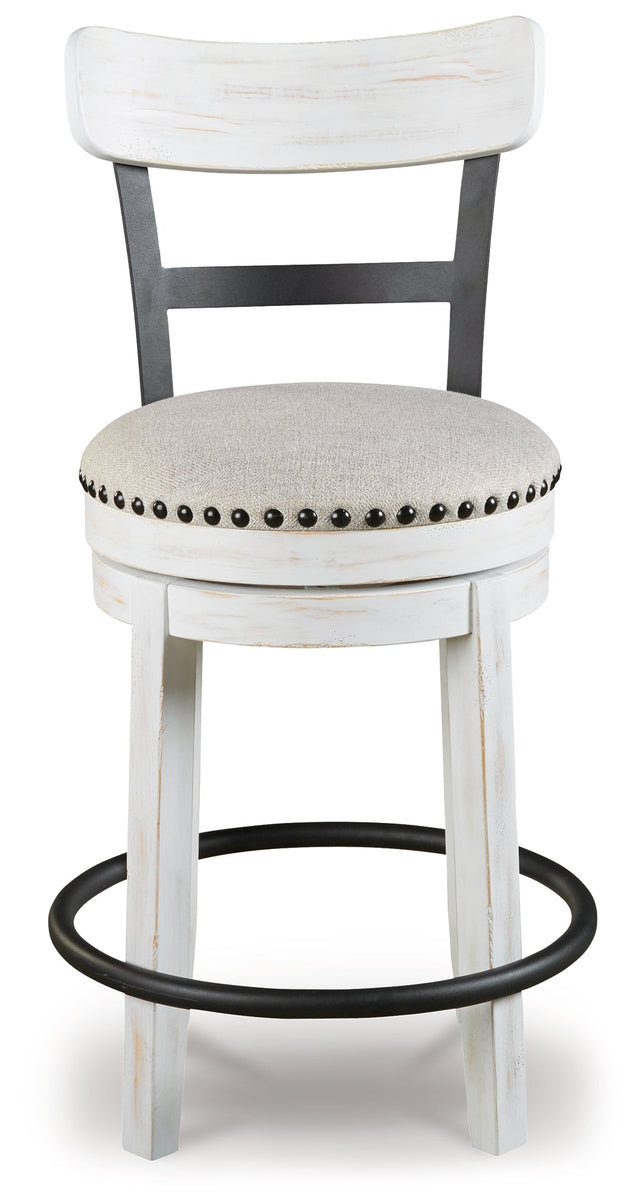 Valebeck White Counter Height Bar Chair - Ornate Home