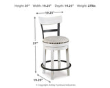 Valebeck White Counter Height Dining Table and 2 Barstools (Online Special Price) - Ornate Home