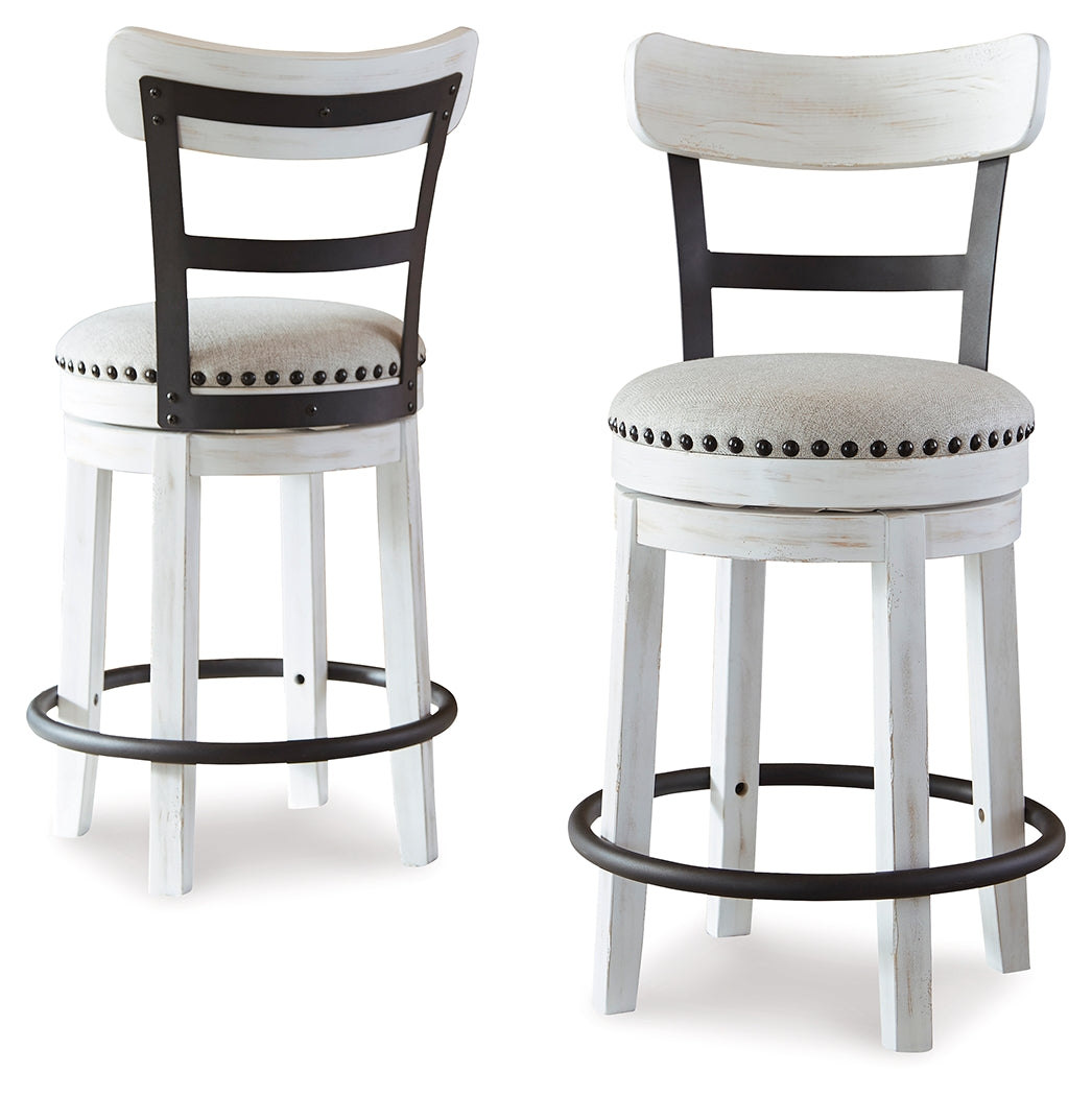 Valebeck White Counter Height Dining Table and 2 Barstools (Online Special Price) - Ornate Home