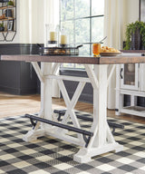 Valebeck White Counter Height Dining Table and 4 Barstools (Online Special Price) - Ornate Home