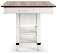 Valebeck White Counter Height Dining Table and 6 Barstools - Ornate Home