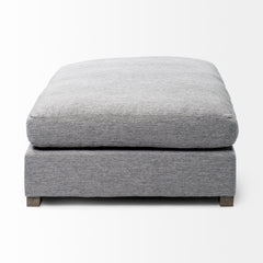 Valence Castlerock Gray Full Size Ottoman Sectional Piece - Ornate Home