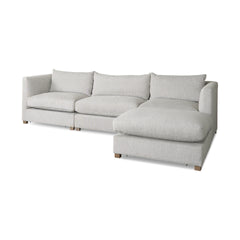 Valence Light Gray 4-Piece Modular Sofa Set with Ottoman - Ornate Home