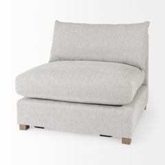 Valence Light Gray 4-Piece Modular Sofa Set with Ottoman - Ornate Home