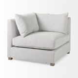 Valence Light Gray 5-Piece Modular Sofa Set with Ottoman - Ornate Home