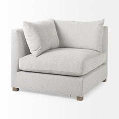 Valence Light Gray 5-Piece Modular Sofa Set with Ottoman - Ornate Home