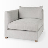 Valence Light Gray 5-Piece Modular Sofa Set with Ottoman - Ornate Home