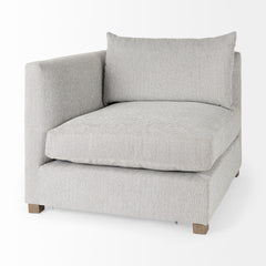 Valence Light Gray 5-Piece Modular Sofa Set with Ottoman - Ornate Home