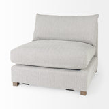 Valence Light Gray 5-Piece Modular Sofa Set with Ottoman - Ornate Home