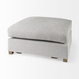 Valence Light Gray 5-Piece Modular Sofa Set with Ottoman - Ornate Home