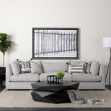 Valence Light Gray 5-Piece Modular Sofa Set with Ottoman - Ornate Home