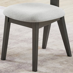 Valencia Gray 19"W Fabric Dining Chair (Set of 2) - Ornate Home