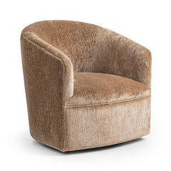 Valencia Walnut Heather Swivel Accent Chair - Ornate Home