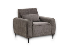 Valentina Gray 38.5"W Chenille Chair - Ornate Home