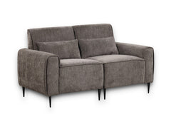 Valentina Gray 62"W Chenille Loveseat - Ornate Home