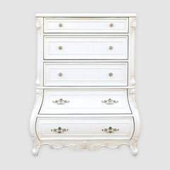 Valentini White 5 Pc. Queen Bedroom Set w/ Chest - Ornate Home