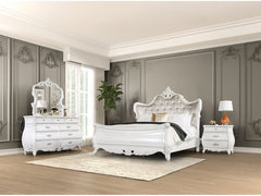 Valentini White Queen Bed - Ornate Home