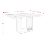 Valentino White/Blue 5-Piece Counter Height Dining Set - Ornate Home