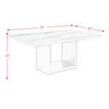 Valentino White/Blue 5-Piece Dining Set - Ornate Home