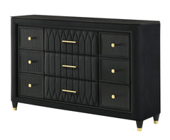 Valeria Charcoal Dresser and Mirror - Ornate Home