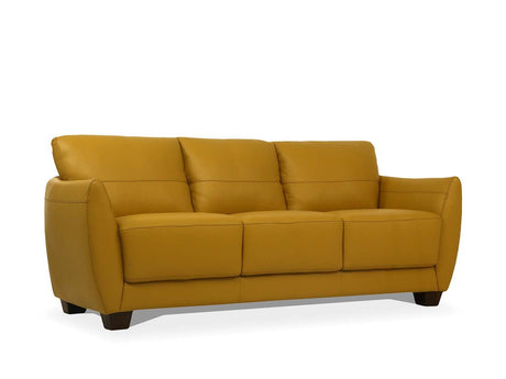 Valeria Mustard Leather Sofa - Ornate Home