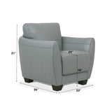 Valeria Watery Leather Chair - Ornate Home