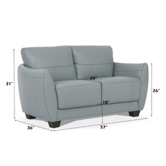 Valeria Watery Leather Loveseat - Ornate Home