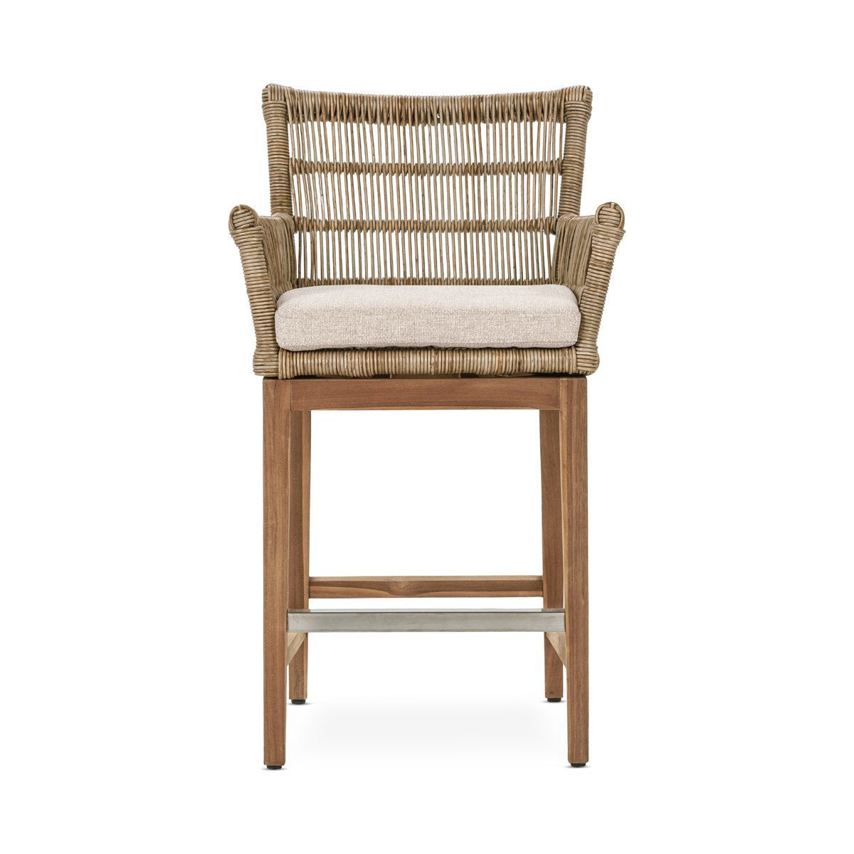 Valerie Natural Outdoor Counter Stool - Ornate Home