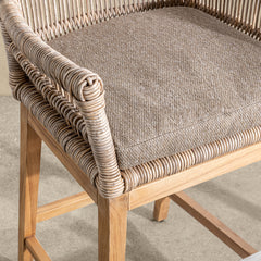 Valerie Natural Outdoor Counter Stool - Ornate Home