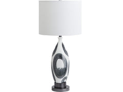 Valerie White/Blue/Black Table Lamp - Ornate Home