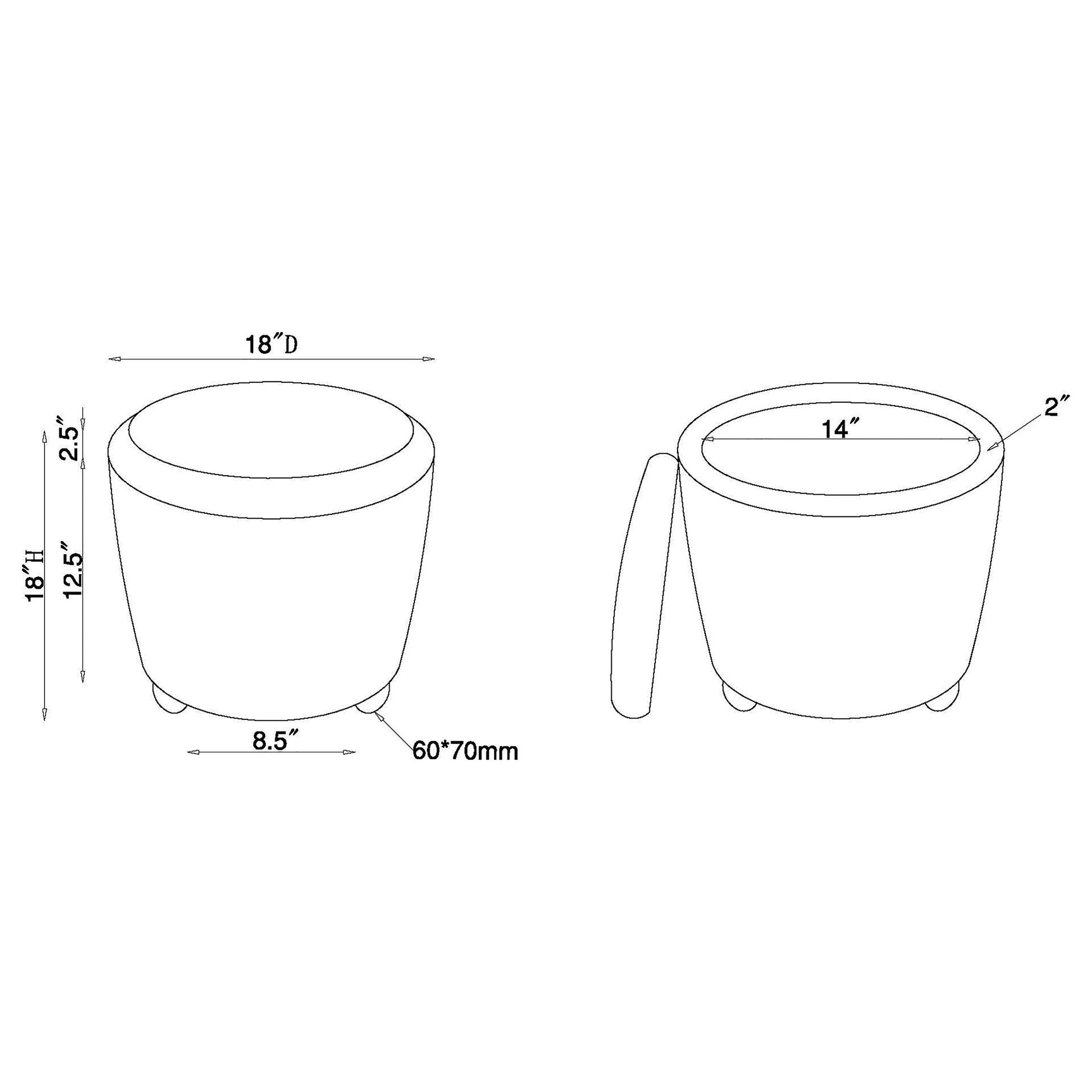 Valia White Ottoman - Ornate Home