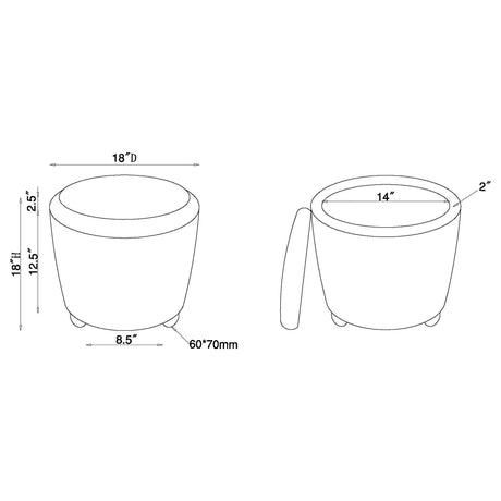 Valia White Ottoman - Ornate Home