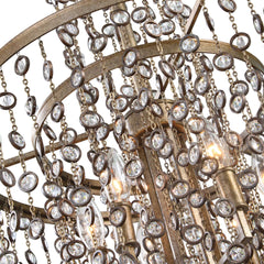 Valka Bronze 6 Light Crystal Chandelier - Ornate Home