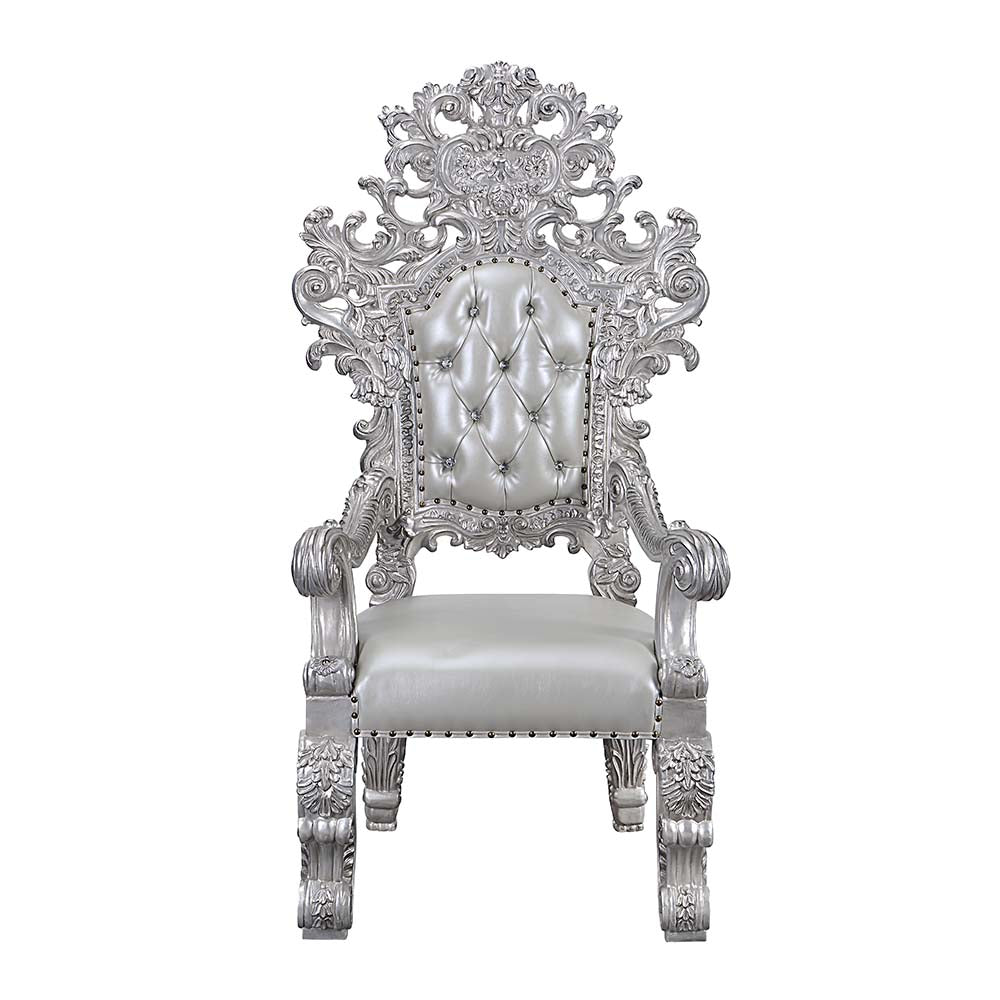 Valkyrie Antique Platinum Arm Chair (Set of 2) - Ornate Home