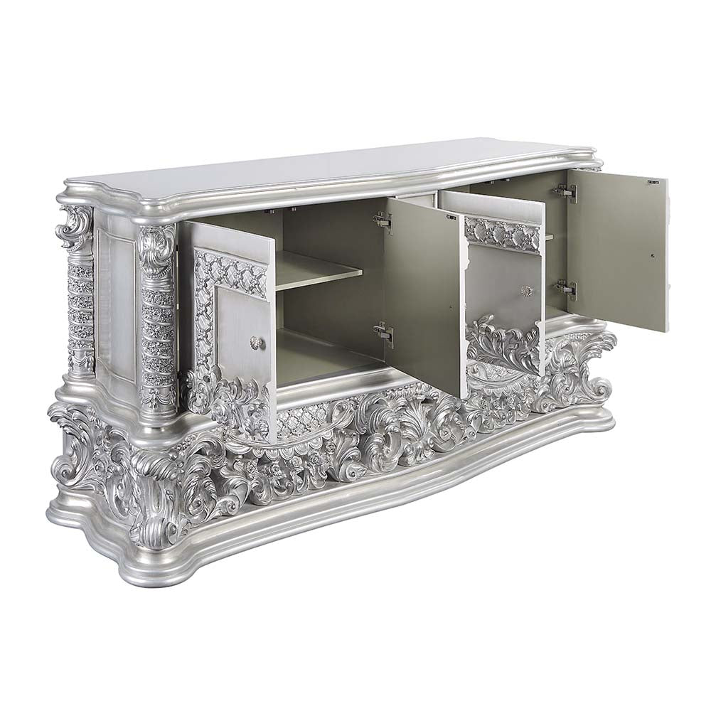 Valkyrie Antique Platinum Server - Ornate Home