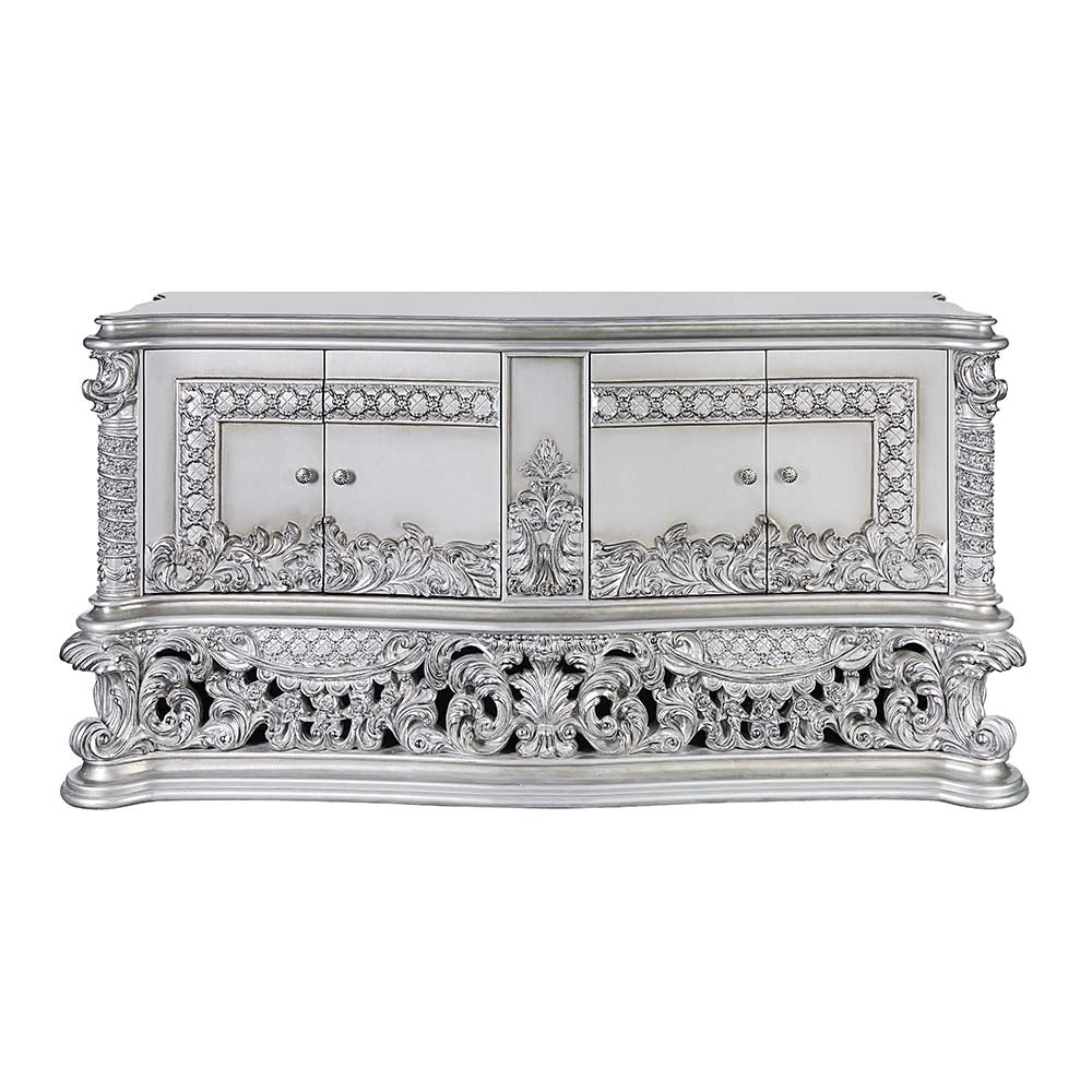 Valkyrie Antique Platinum Server - Ornate Home