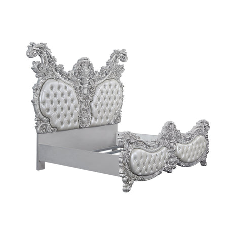 Valkyrie Light Gold & Gray Eastern King Bed - Ornate Home