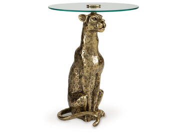 Vallain Antique Gold Accent Table - Ornate Home