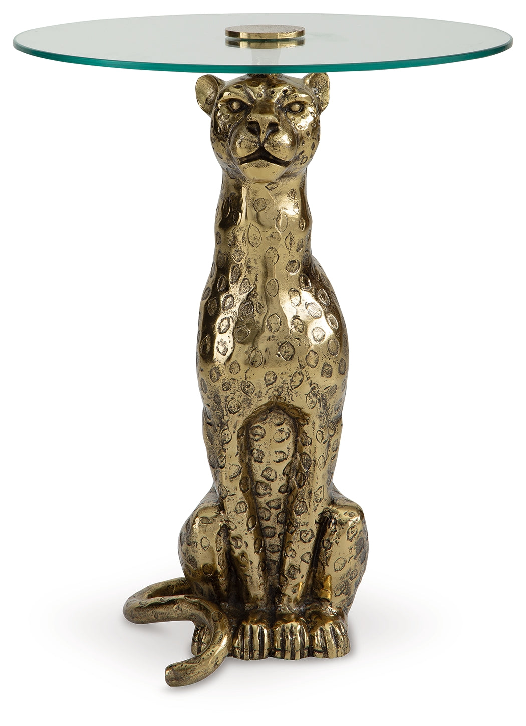 Vallain Antique Gold Accent Table - Ornate Home