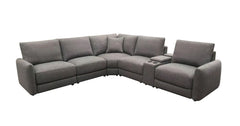 Valle Mocha Contemporary Armless Modular Sectional Chair
