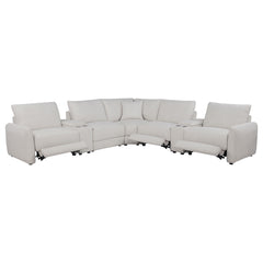 Valle Pearl 7-Piece L-shaped Power Reclining Sectional With Dual Consoles - Ornate Home