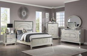 Valletta Champagne 4 Pc Queen Bedroom Set - Ornate Home