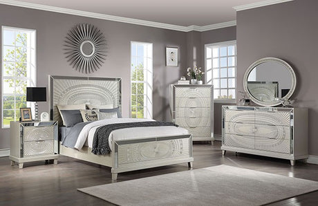 Valletta Champagne 4 Pc Queen Bedroom Set - Ornate Home
