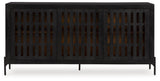 Vallisburg Black/Natural Accent Cabinet (Online Special Price) - Ornate Home