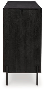 Vallisburg Black/Natural Accent Cabinet (Online Special Price) - Ornate Home