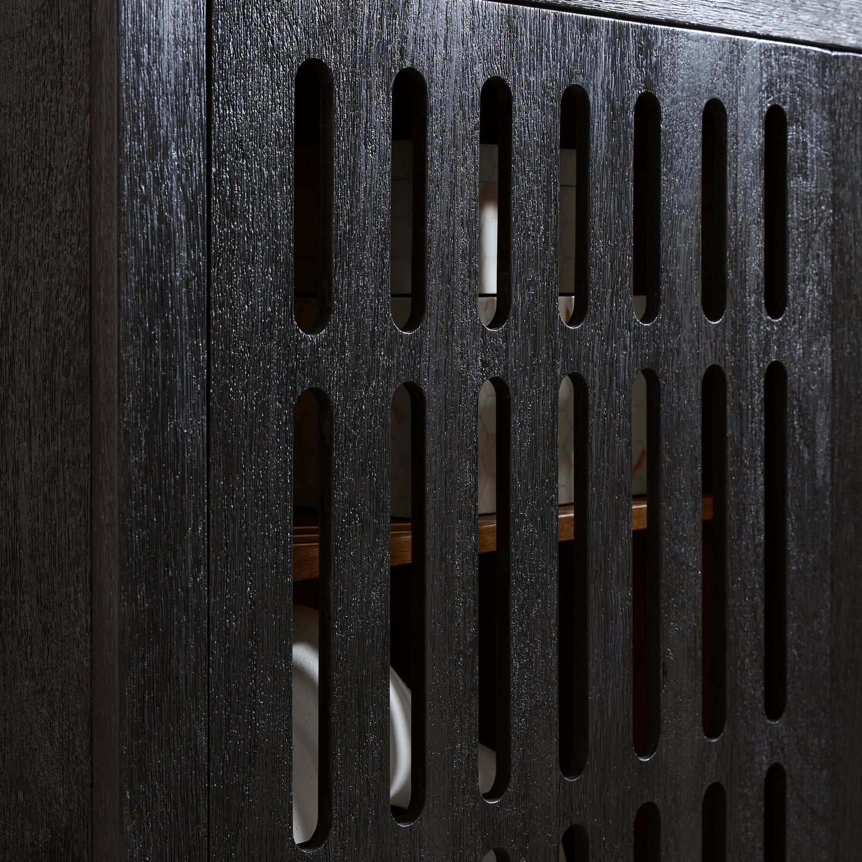 Vallisburg Black/Natural Accent Cabinet (Online Special Price) - Ornate Home