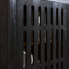 Vallisburg Black/Natural Accent Cabinet - Ornate Home