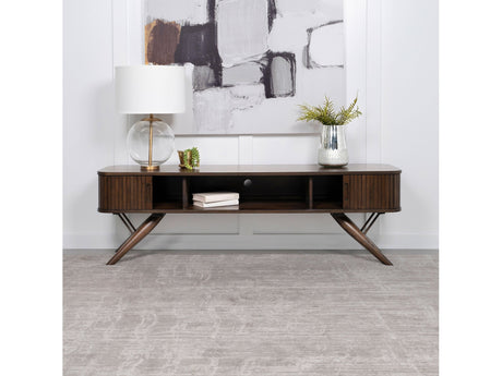 Valna Walnut 71" TV Stand - Ornate Home